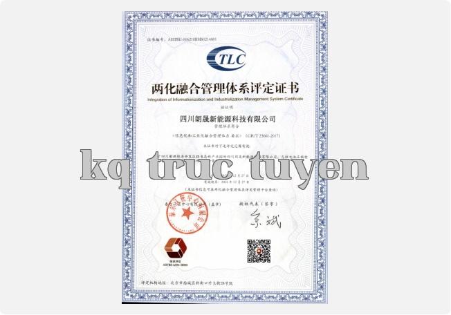 Chứng nhận đánh giá hệ thống tích hợp hóa công nghiệp-hóa kỹ thuật