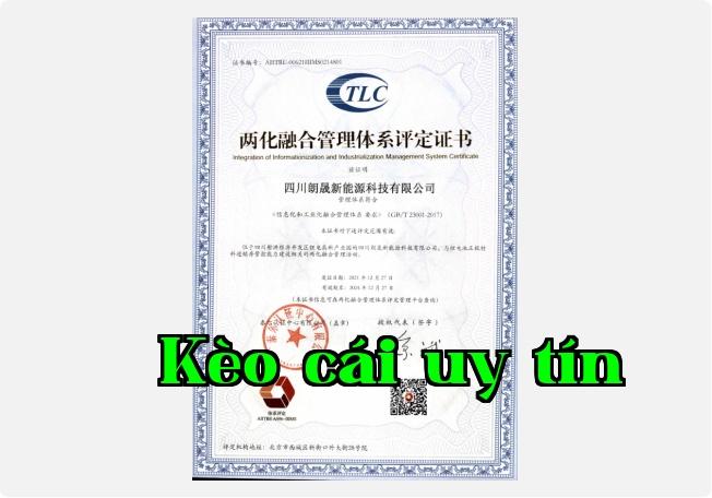 Chứng nhận đánh giá hệ thống tích hợp hóa công nghiệp-hóa kỹ thuật